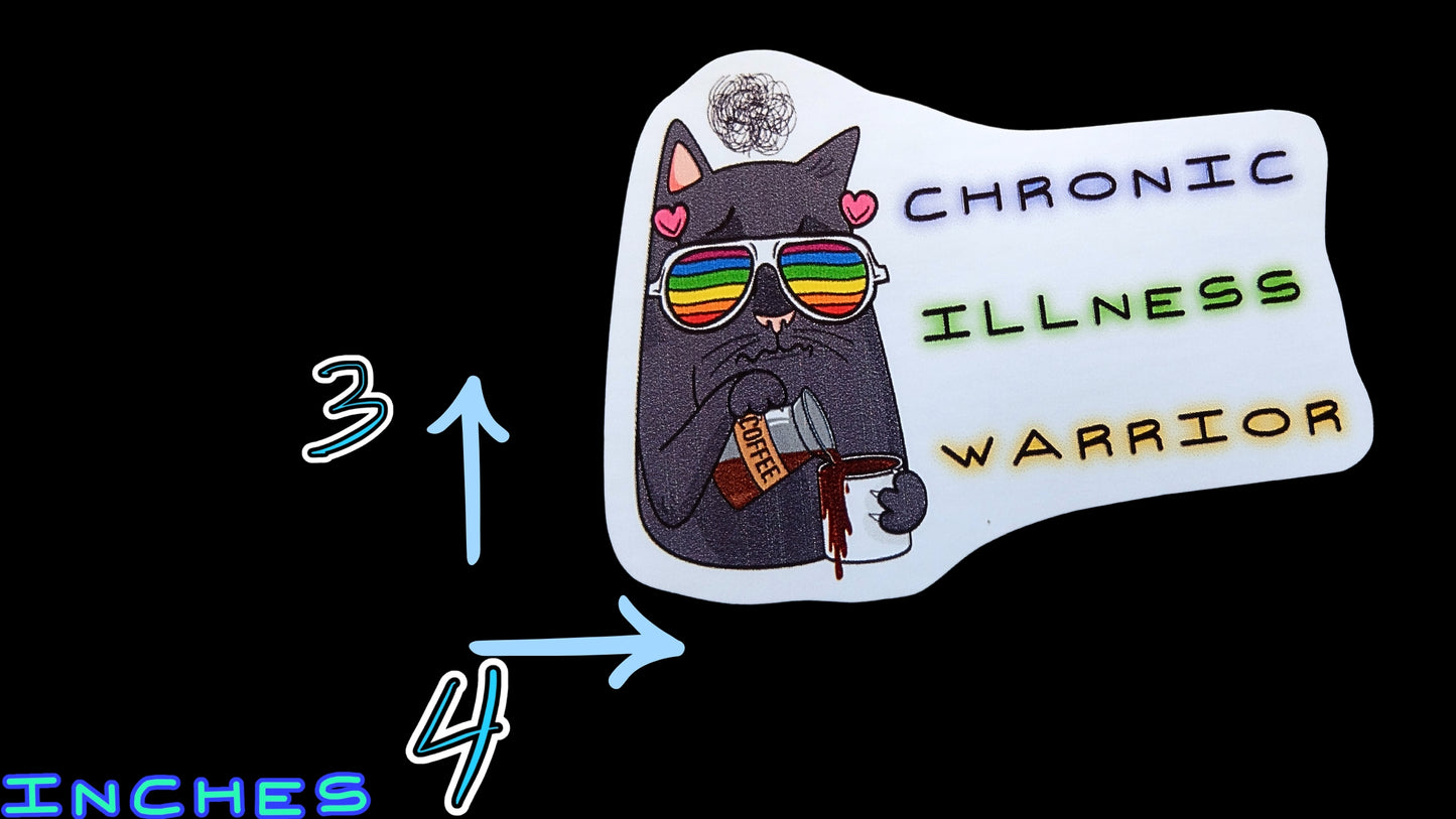 Chronic Illness Awareness Stickers & Keychain