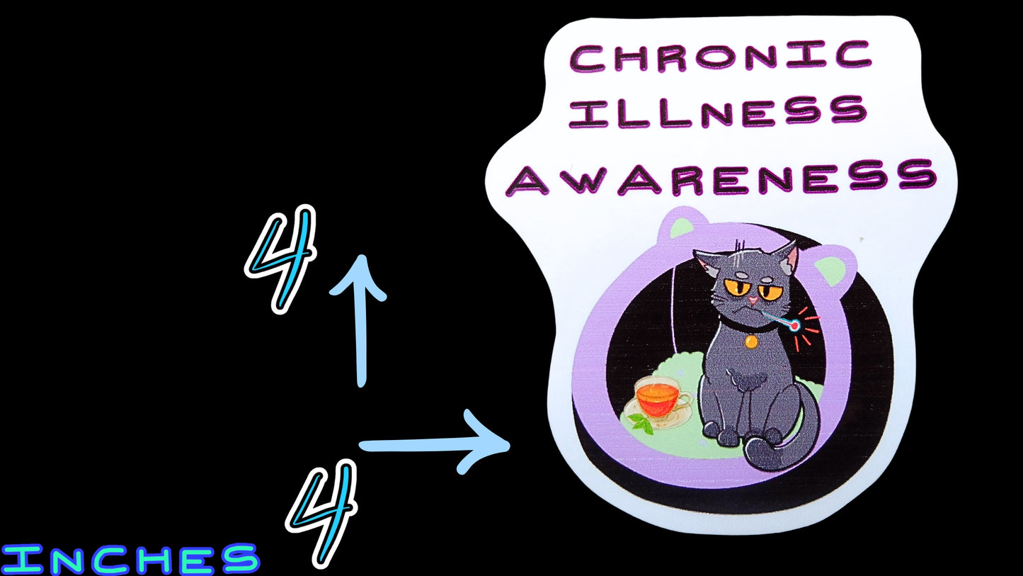 Chronic Illness Awareness Stickers & Keychain