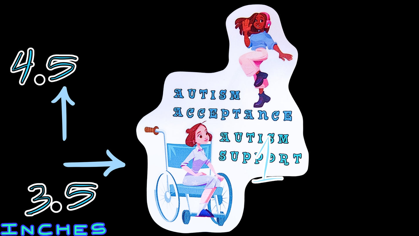 Autism Acceptance Stickers & Keychain