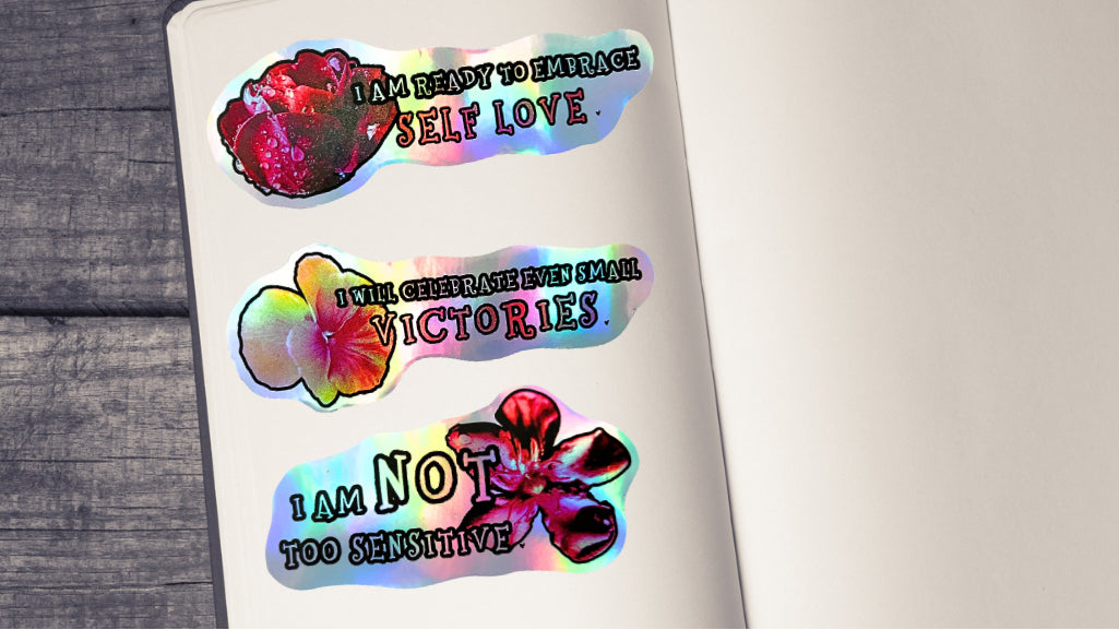 Affirmation Holographic Jumbo Vinyl Sticker Set